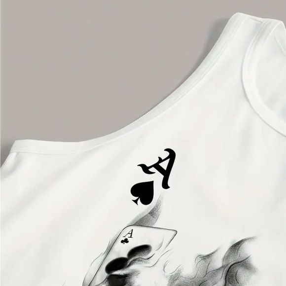 - White Skull Graphic Women's Tank Top - Picture 2 of 5